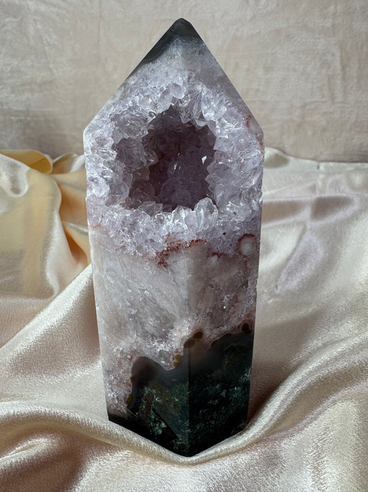 Roze Amethist met Mosagaat  toren 38