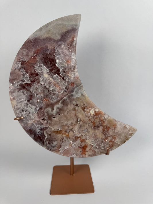 Roze Amethist maan op standaard 77 (Eye-Catcher) 💜