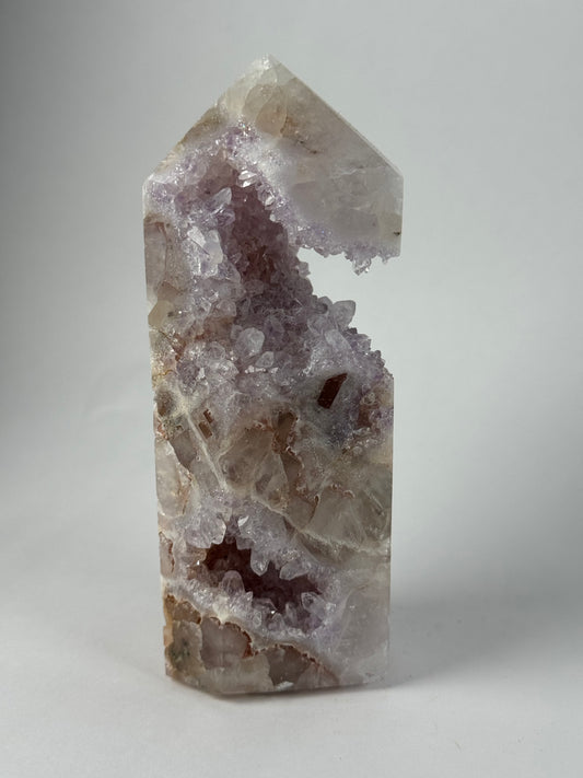 Roze Amethist toren 76 met groene Jaspis