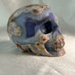 Blauwe Bloem Agaat skull 2