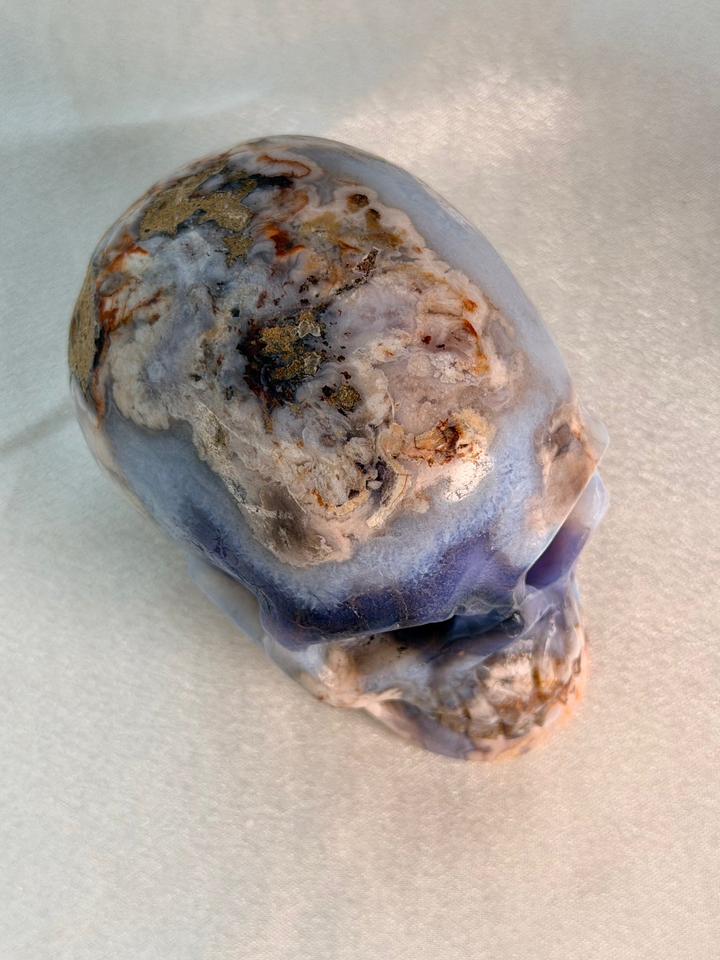 Blauwe Bloem Agaat skull 2