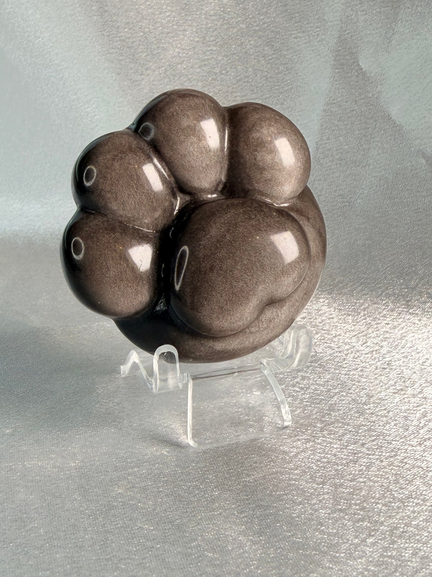 Zilver Obsidiaan kattenpootje 1