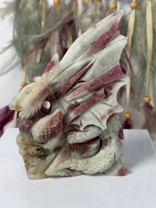 Roze Toermalijn (Rubeliet) draak