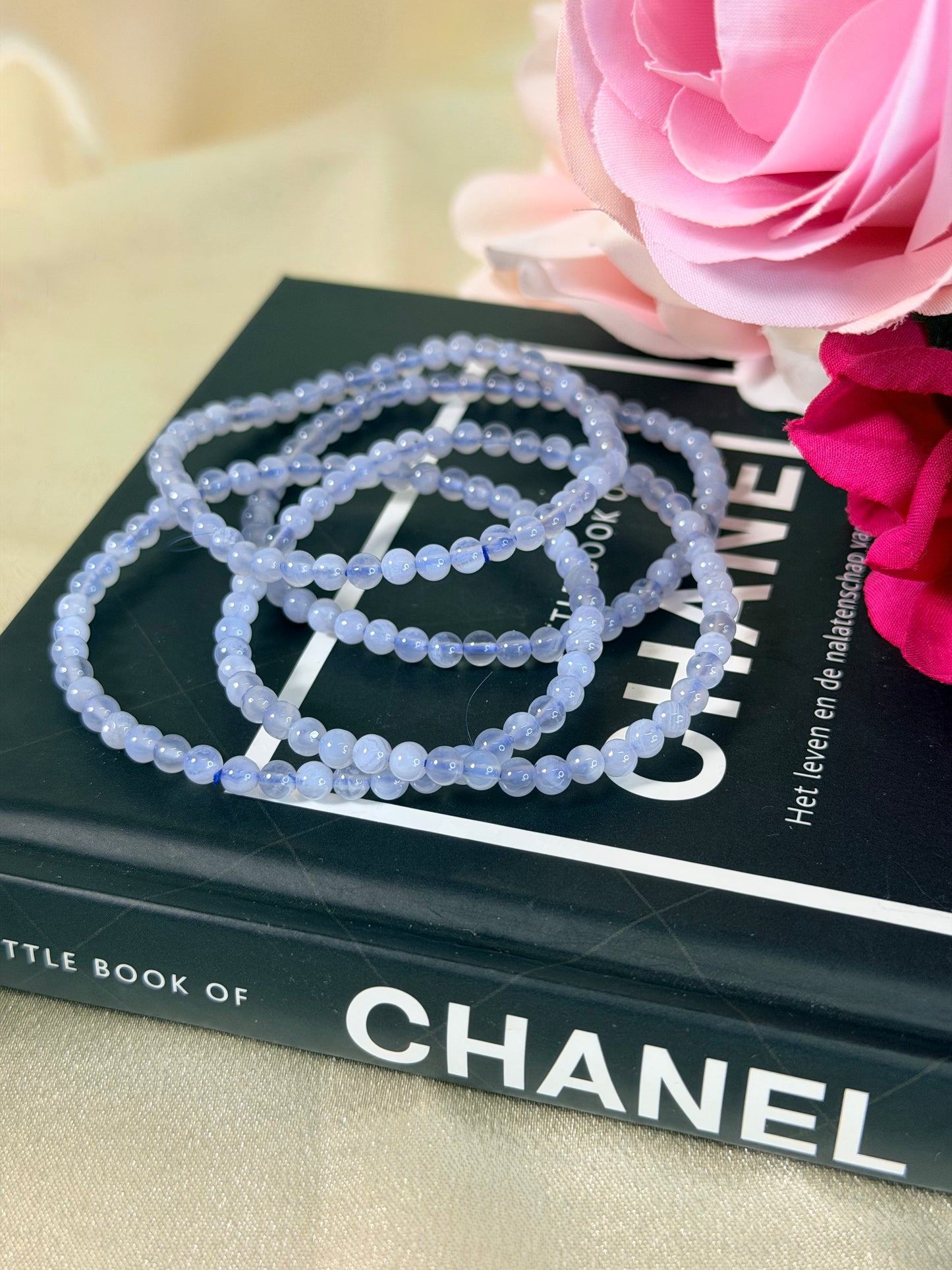 Blue Lace Agaat armband 4mm