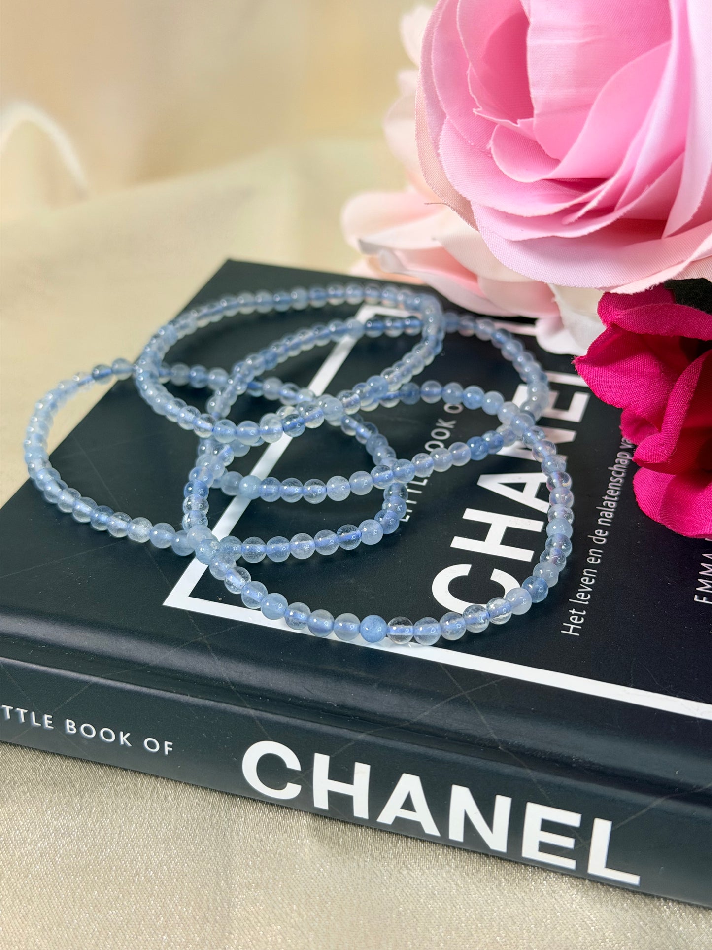 Aquamarijn armband 4mm