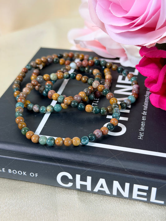 Oceaan Jaspis armband 6mm