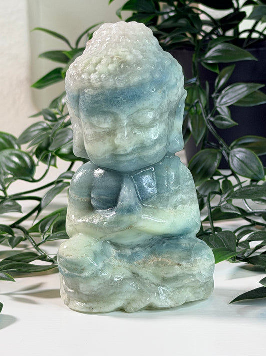 Sky blue Jade Boeddha B2