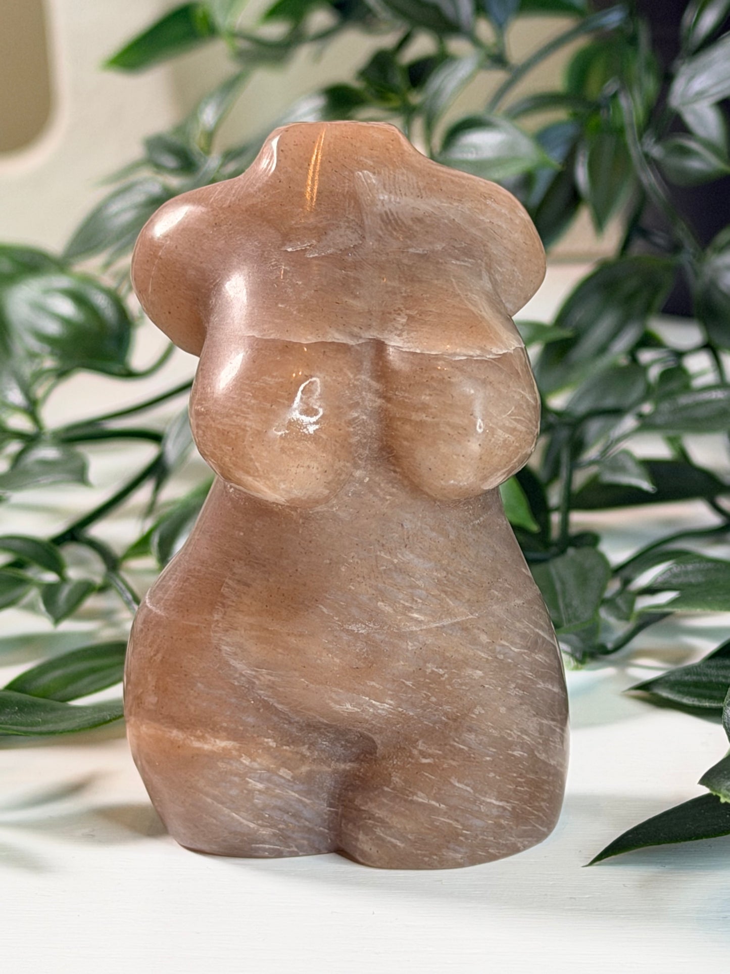 Perzik maansteen met Zonnesteen lady body P3