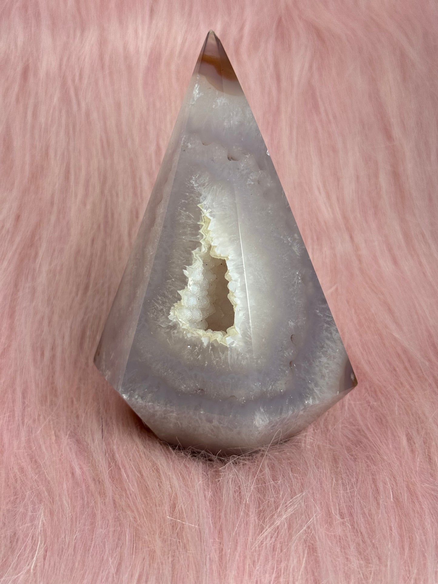 Agaat met druzy diamantvorm 71