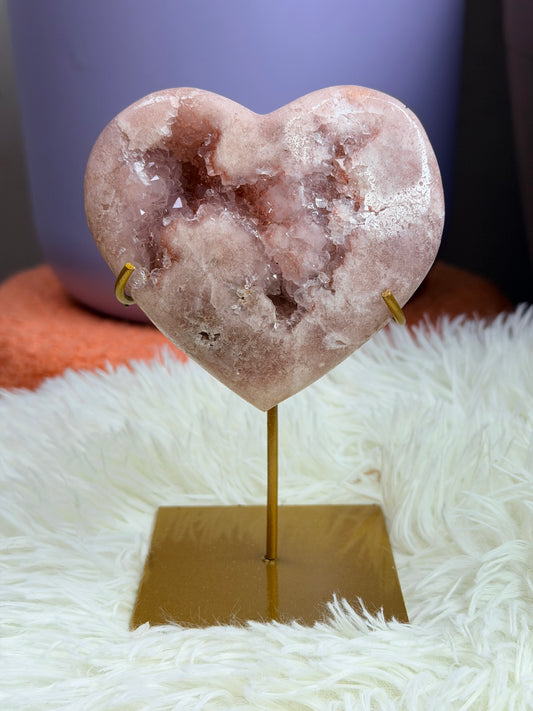 Roze Amethist hart 4