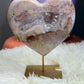 Pink Amethyst heart 16