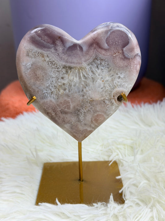 Roze Amethist hart 20