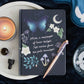 Midnight Moth Journal met Amethist kristal pen
