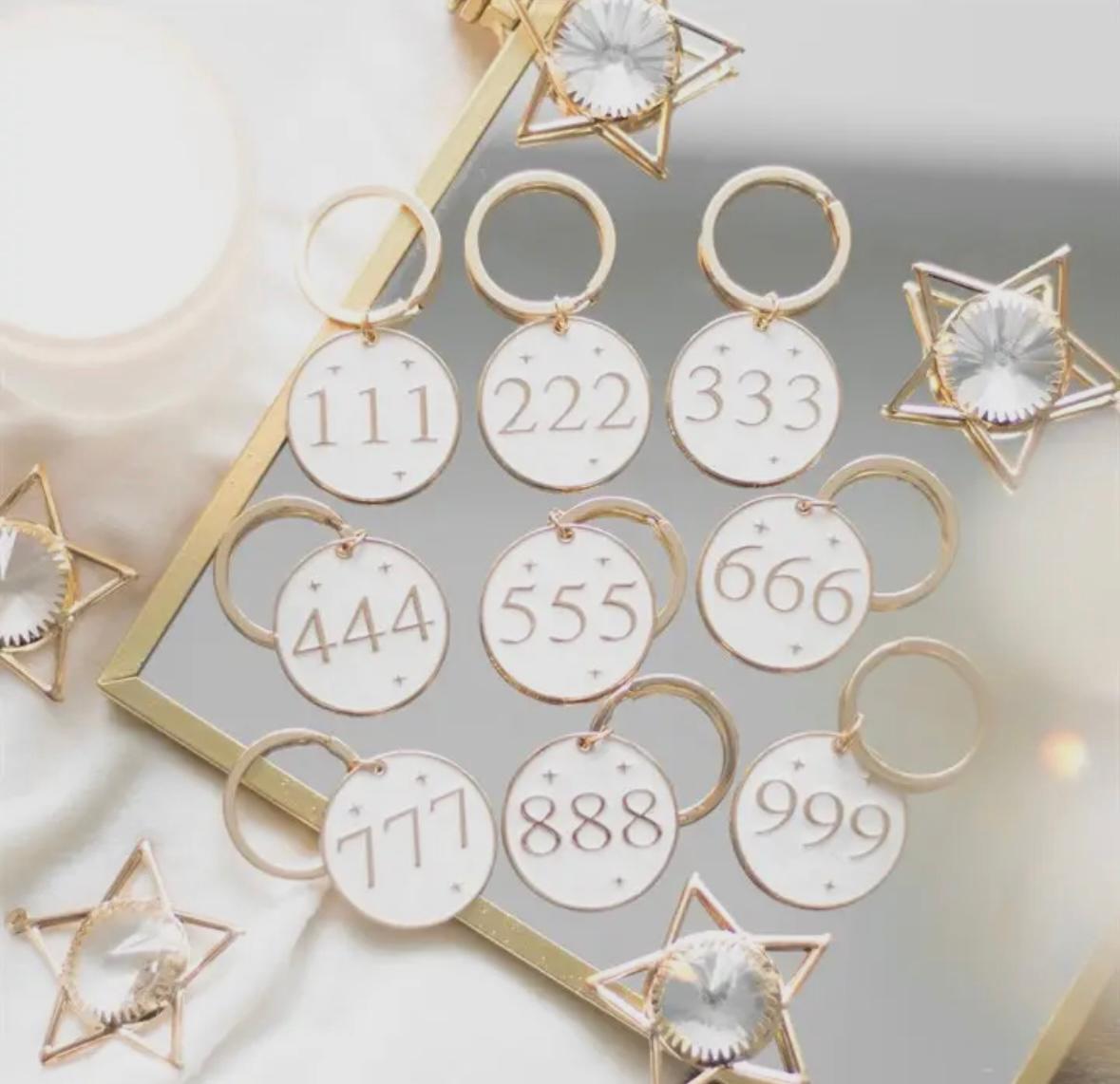 Angel numbers sleutelhangers (kies je nummer)