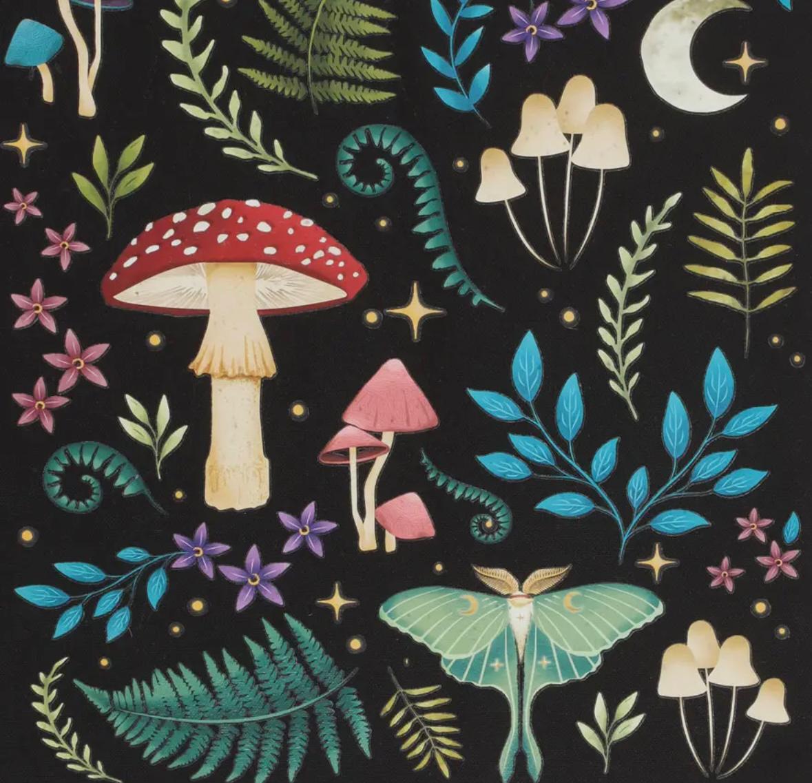 Draagtas van polykatoen met donkerbosprint