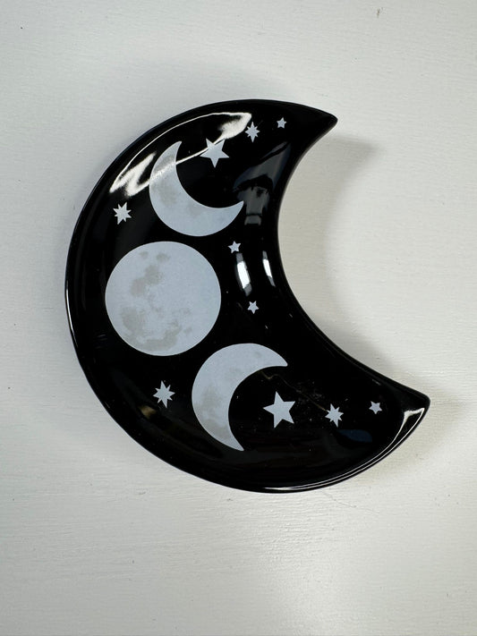 Zwarte maan en sterren schaaltje