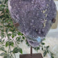 Amethyst auf Ständer mit Calcit 349A